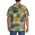 thumbnail image 7 of Goofa Pineapples Palm Leaves Printed Men's Casual Short-sleeved Shirt,Lightweight Breathable Button-down,Summer Casual men's top,Versatile Fashion shirt-3X-Large, 7 of 7