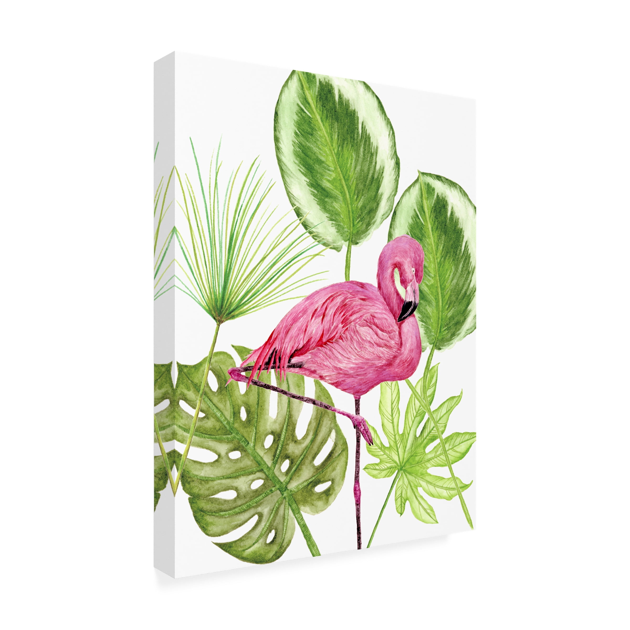 Melissa Wang 'Tropical Flamingo II' Outdoor Canvas 47x47