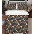thumbnail image 2 of 3D Yellow Floral Dark Quilt Cover Set Bedding Set Pillowcases 43, 2 of 2