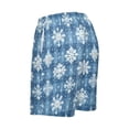 thumbnail image 5 of Men's Pajama Shorts Bottoms with Pockets Soft Lightweight Lounge Sleep Wear Snowflakes on Checkerboard, 5 of 6