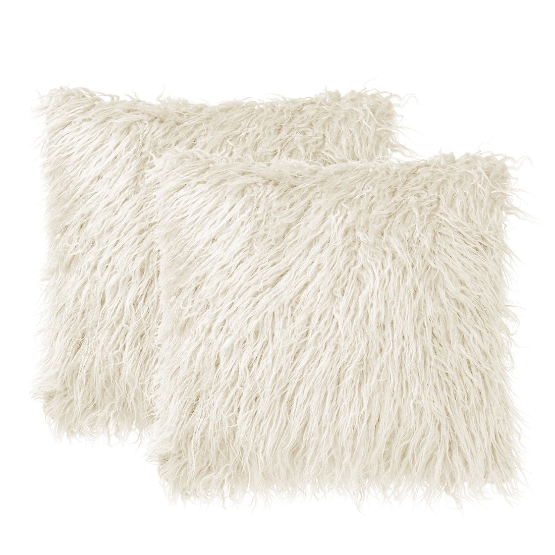 PiccoCasa Shaggy Faux Fur Throw Pillow Cover, Soft Plush Square Cushion