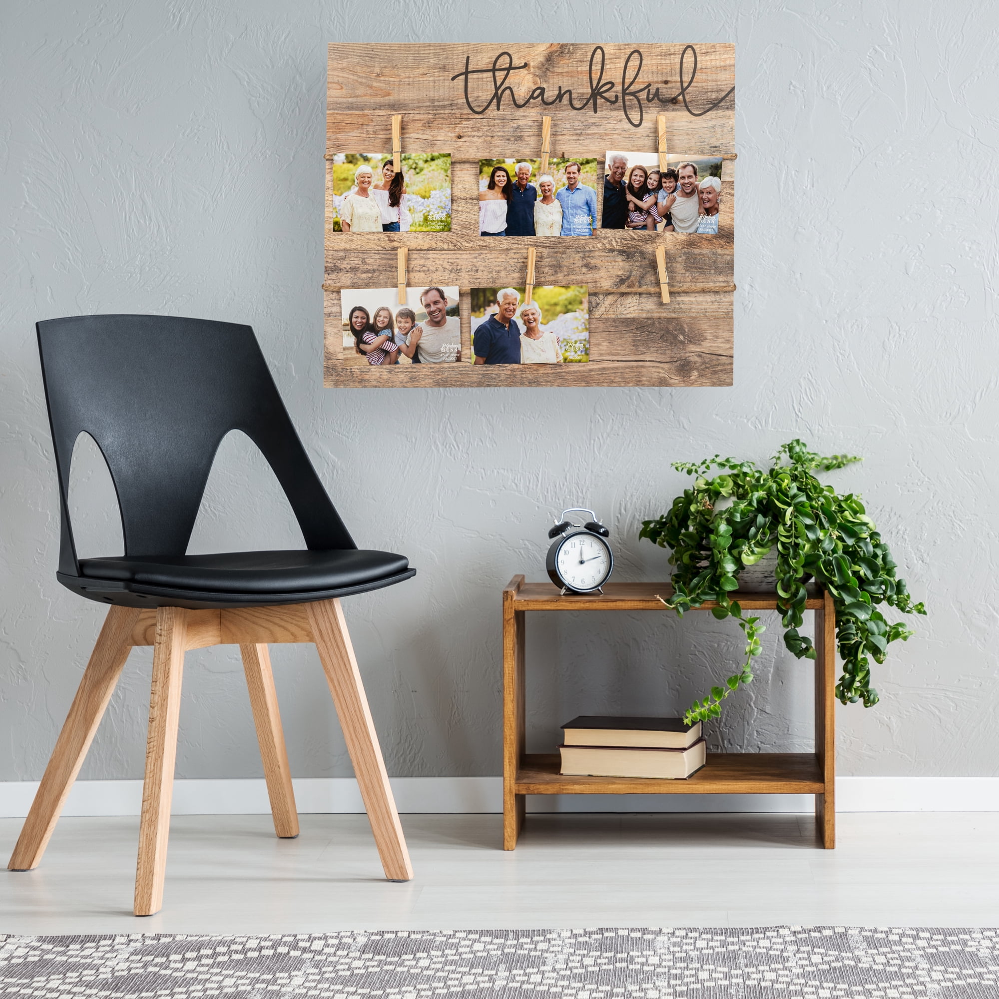 Photo Frame-Clothesline Clipboard-Thankful (21" x 17.5")