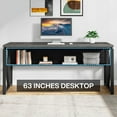 thumbnail image 4 of Tribesigns L Shaped Desk with Drawer Cabinet, 63" Executive Computer Desk and lateral File Cabinet, for Hanging File, Doors with Locks (Gray, 63 inches), 4 of 7