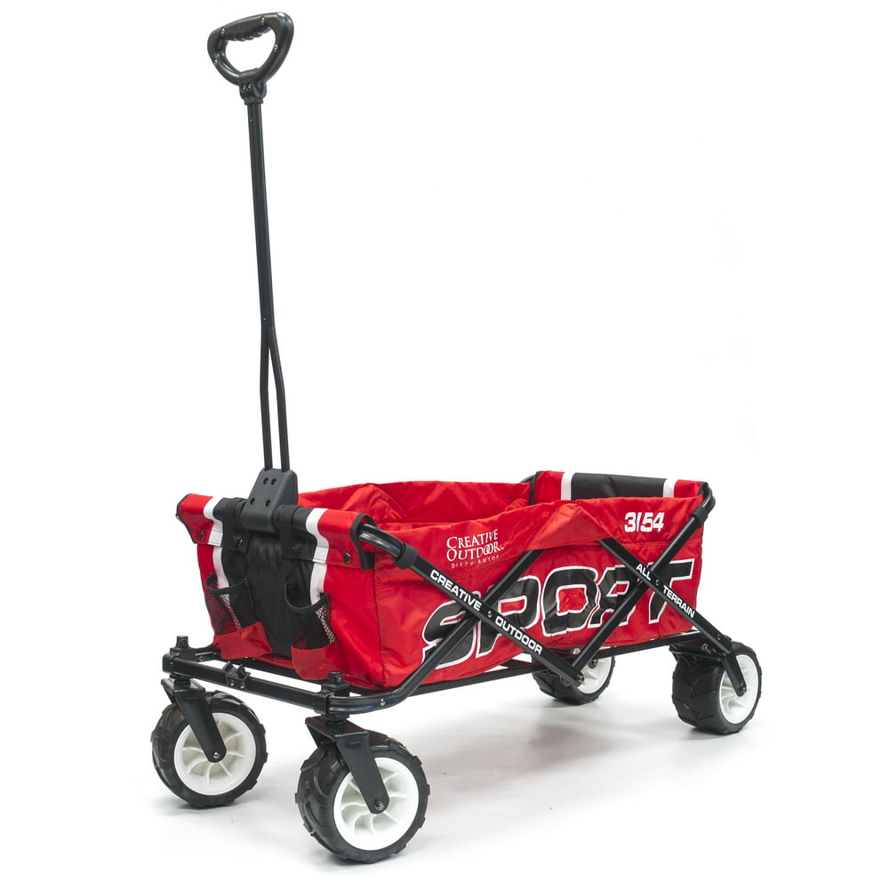Creative Outdoor Sport AllTerrain Folding Wagon, Red