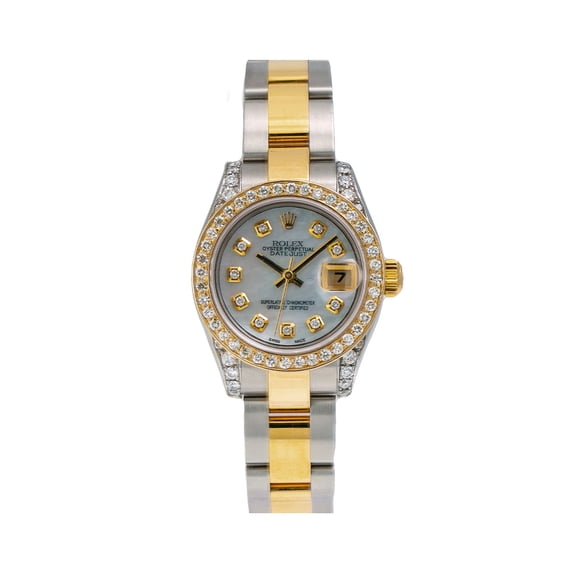 Pre-Owned Rolex Datejust 179173 26mm Silver Diamond Dial Two-Tone Jubilee Bracelet Watch