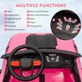thumbnail image 5 of EastVita 24V Kids Ride on Car 2 Seater Electric Ride on Toy for Toddlers Battery Powered Ride on Truck Car with Remote Control, Battery Display, Handle, Trunk, LED Lights, Music pink, 5 of 8