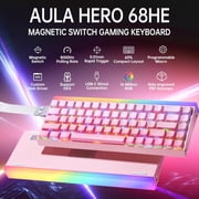 AULA Hero68 HE 60-Key Wired Hall Effect Gaming Keyboard, RGB, Rapid Trigger and Response, Adjustable Actuation