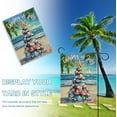 thumbnail image 4 of Decorative Garden Flag, Christmas Tropical Xmas Tree Beach Coastal Starfish Shell Yard Outside Decorations, Hawaii Nautical July Summer Holiday Outdoor Small Home Decor Double Sided 12.5 x 18, 4 of 6
