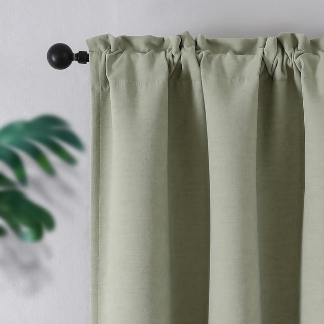 Cortinas Joydeco, color verde matcha, 132 x 213 cm, opacas, 2 paneles