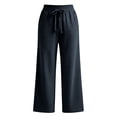 thumbnail image 5 of UKHCCC Wide Leg Sweatpants for Women High Waist with Elastic Drawstring Casual Pants Flowy Lounge Trousers Soft Cotton Cozy Loungewear Joggers S-3XL, 5 of 9