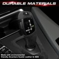 thumbnail image 5 of Xotic Tech Black Alcantara Suede Leather Gear Shift Knob Cap Cover Trim Compatible with 5-series X5 X6 E60 E70 E71, 5 of 8
