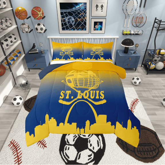 Erosebridal Soccer Lover Comforter Sets Twin Size, American Football Comforters & Duvets, Eat Sleep Reversible Duvet Insert, Super Cozy Bedroom Decoration, 2pcs