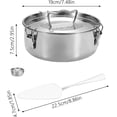 thumbnail image 3 of 65oz Flan Pan, Stainless Steel Molde Para Chocoflan Flanera Pudding Mold with Lid Handle Spatula, for Baking Restaurant Cheesecake Making Supplies (6PCS), 3 of 8