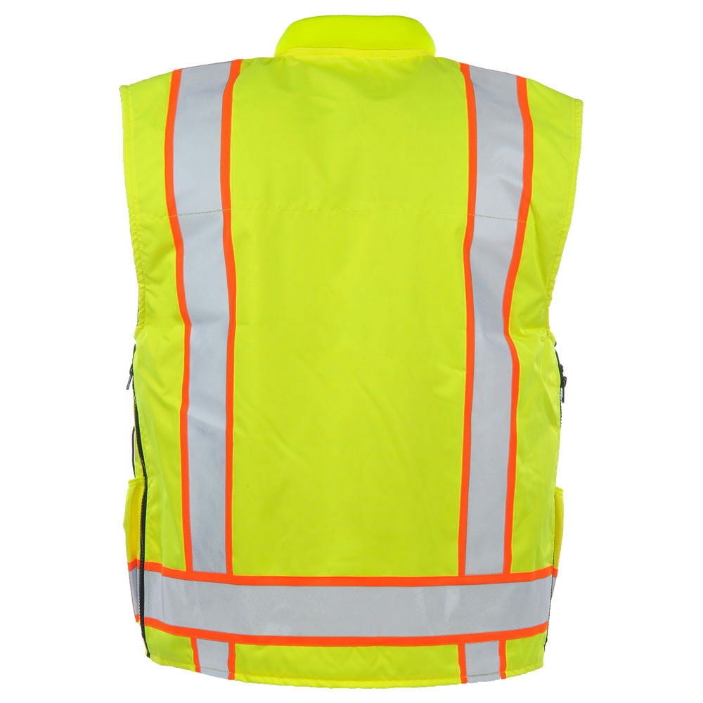 SAFEGEAR L/XL Type R Class 2 Winter Safety Vest - Fleece Lined, Hi Vis Lime