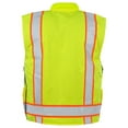 thumbnail image 4 of SAFEGEAR L/XL Type R Class 2 Winter Safety Vest - Fleece Lined, Hi Vis Lime, 4 of 6
