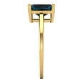 thumbnail image 3 of Clara Pucci 14K Yellow Gold Solid Gold LondonBlueTopaz Solitaire Anniversary Ring for Women - 2 cttw Emerald Cut, 3 of 8