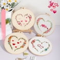 thumbnail image 4 of Qiaoxi DIY Embroidery Kit with Heart-shaped Pattern Hand-stitched Decor Ornament Women Hobbies for Craft Lover, 4 of 7