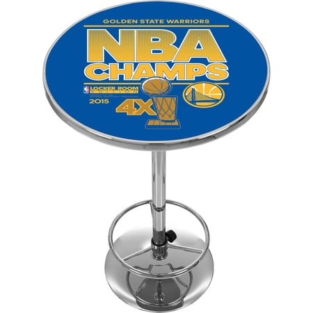 Golden State Warriors Chrome Pub Table, 2015 NBA Champs Golden State Warriors Chrome Pub Table, 2015 NBA Champs