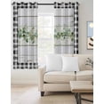 thumbnail image 2 of Green Eucalyptus Leaves Blackout Curtains for Bedroom Living Room Darkening Curtains 90 Inch Vintage Art Farmhouse Wooden Black Out Window Curtain Privacy Window Treatment Grommet Drapes 52"x90"x2, 2 of 9