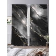 thumbnail image 3 of Blake Gray Marble Semi Sheer Window Curtains 96 Inches Long, Modern Abstract Art Marble Crack Rod Pocket Voile Silky Chiffon Curtain Light Filtering Drapes for Living Room, Kitchen, 52"x96", 2 Panels, 3 of 9