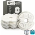 thumbnail image 1 of Water Fountain Filter for Cats Pet Dogs, Suitable for Cat/Dog Stainless Steel Fountain, Triple Filtration (4 Pieces), 1 of 5
