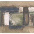 thumbnail image 1 of White Beige Green Blue Abstract Wallpaper Border Paint by Design, Roll 15' x 4'', 1 of 3