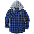 SWISSWELL Mens Flannel Hoodie Shirts Casual Long Sleeve Hoodie Shirt