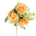 thumbnail image 2 of Artificial Cemetery Flower Memorial Bouquet, Plastic Decorative Flower 32cm for Hanging Window Box Home Table Centerpieces Decor E, 2 of 9