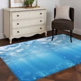 thumbnail image 3 of 4'x6' Area Rugs, Blue Coastal Indoor Outdoor Area Rug for Living Room Bedroom, Summer Beach Ocean Seawater Nautical Washable Bathroom Rugs Kitchen Floor Carpet Mats Home Decor Aesthetic, 3 of 8