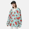 thumbnail image 5 of Balery Watermelon Men's Women's UPF 50+ Sun Protection Lightweight Hoodie Performance Long Sleeve Shirt for Fishing Running-X-Large, 5 of 9