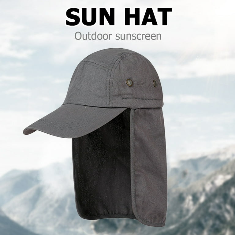 Unisex Fishing Hat Sun Visor Cap Sun Protection with Ear Neck Flap Cover 