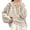 Beige, variant on Womens Embroidered Peasant Blouse Split Neck Long Lantern Sleeve Floral Embroidery Boho Loose Fit Casual Tunic Tops