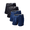 2Black 2Navy, variant on Men's Boxer Briefs Bamboo Rayon Underwear Breathable Moisture Wicking Underwear for Men Pack with Fly Underpants(4Black,XL)