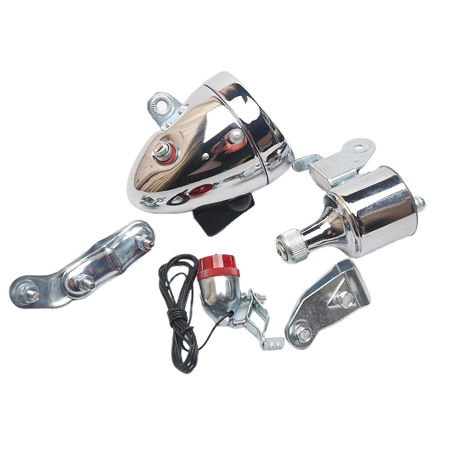 Jygee 12V 6W Bike Friction Generator Headlight Tail Light Retro Generator Headlight Kit