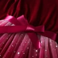 thumbnail image 5 of Kuleyang Little Girls Dresses Tutu Long Sleeve Velvet Tulle Spring Princess Star Sequin Ruffle Holiday Party Birthday Dresses Red 6T(120), 5 of 8