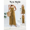 thumbnail image 5 of QAFOPEH Women Solid Color Sleeveless Wide Leg Jumpsuits With Pocket, 5 of 5