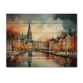 thumbnail image 3 of Designart "Denmark Cityscape Euphony II" Cityscapes Print on Natural Pine Wood, 3 of 5