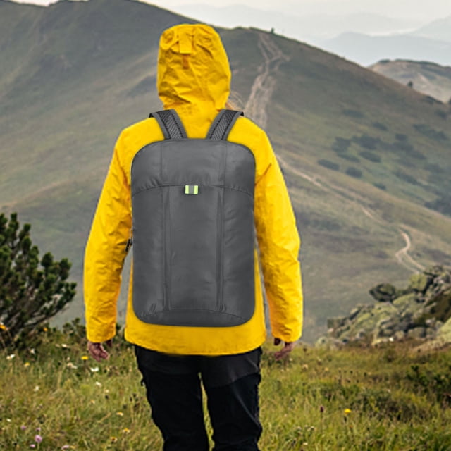 Xihbxyly Mochila Plegable para Exteriores, Diseño Ligero, Gran Capacidad, Reflectante para Viajes Seguros, Correas de Hombro Transpirables, Ideal para Senderismo y Deportes, Material de Nailon, Tamañ