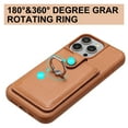 thumbnail image 4 of Dteck Wallet Case for iPhone 14 Pro Max,Shoockproof Magnetic Closure Card Slot Case with 360°Rotating Kickstand Lightweight Leather Back Phone Cover for iPhone 14 Pro Max,Brown, 4 of 9