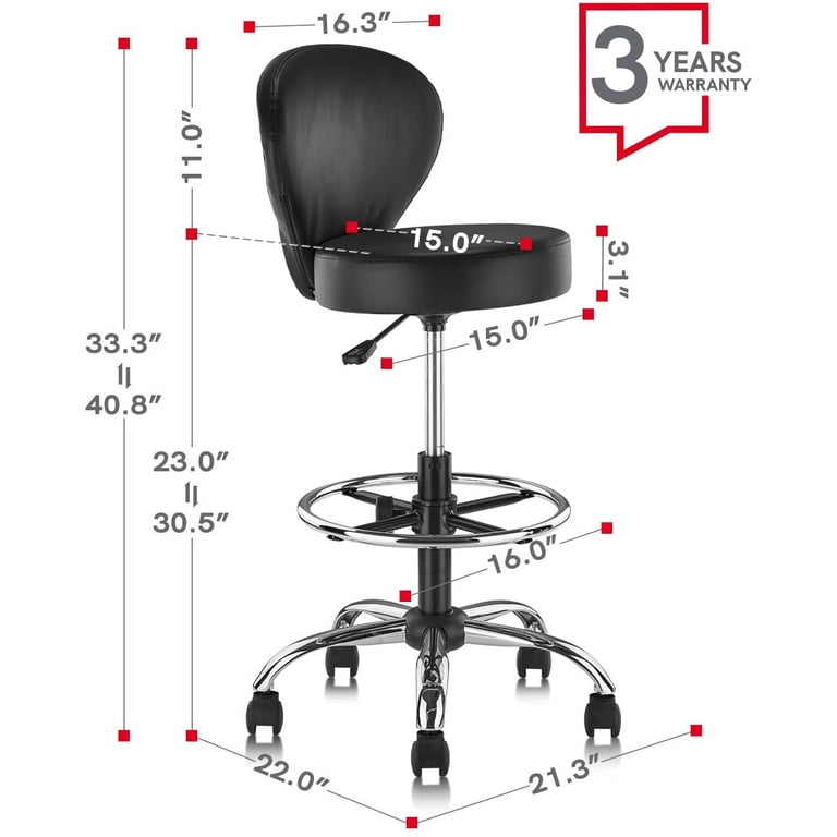 Massage stool with outlet back support