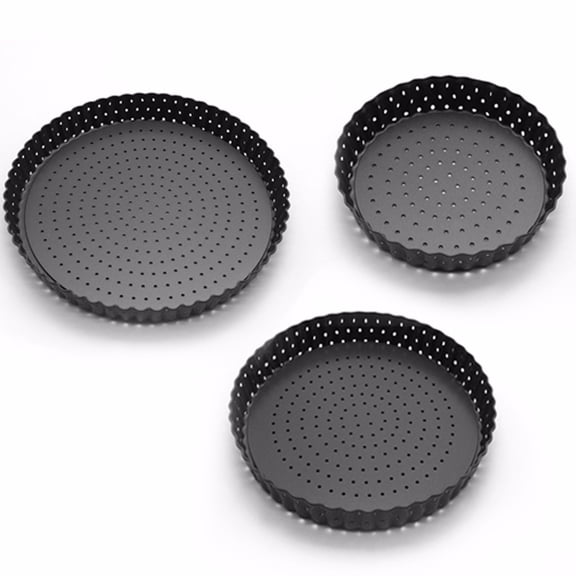 Deep Dish Pie Pan - Quiche Lorraine Pie Pan - 11 inch Tart Pans with Removable Bottoms - 11 inch Tarte Tatin, Apple Pan - Dish Pie Crust - Quiche Baking Dish
