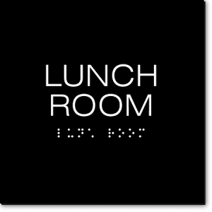 Lunch Room Sign-Black / White (3 Units)