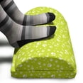 thumbnail image 3 of Paw Print Foot Rest, Monochrome Design Animal Footsteps on Summer Nature Toned Background, Non-Slip Backing Ergonomic Memory Foam Leg Support for Office, Apple Green and White, by Ambesonne, 3 of 5