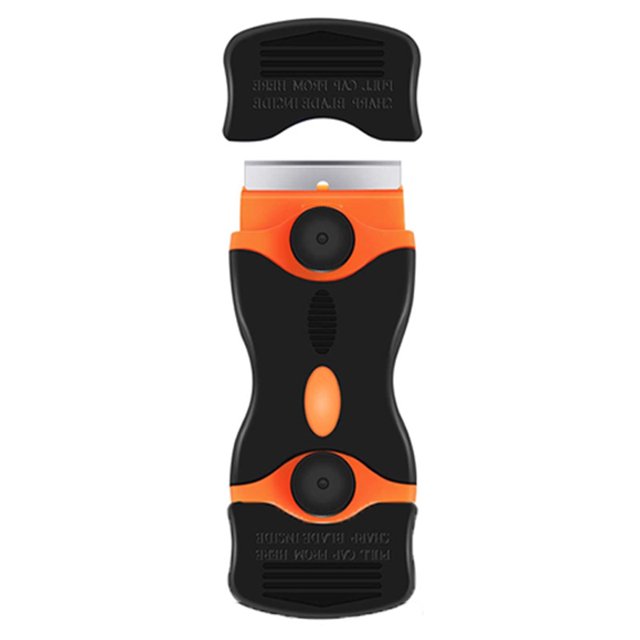 Rascador de cuchillas de afeitar, 1 herramienta de raspador de cuchillas para quitar etiquetas, calcomanías de registro, tinte, grasa del parabrisas, electrodomésticos, vidrio
