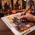 thumbnail image 3 of Halloween Pearl Art DIY Kit, Ghost Painting Set, 12 x 16 Inch DIY Bead Art Craft Supplies, Seasonal Wall Decor Project for Adults Home Decoration, 3 of 6