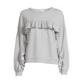 thumbnail image 5 of Time and Tru Women's Fashion Ruffle Sweatshirt, 5 of 5