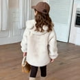 thumbnail image 4 of OGLCCG Girls Winter Faux Fur Coats Warm Long Sleeve Full Zipper Furry Sherpa Jackets Soft Outdoor Windproof Thermal Outerwear with Pockets 5-14 Years, 4 of 6