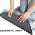 thumbnail image 3 of Blue Butterfly Pattern Hot Yoga Mat Towel Non Slip for Hot Yoga - Quick-Drying Yoga Mat Cover with 4 Corner Pockets with Travel Bag - Hot Yoga Towel Non Slip Grip Moisture Wicking Sweat 70"x26", 3 of 6
