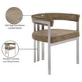 thumbnail image 2 of Meridian Furniture Marcello Brown Velvet Dining Chair (Set of 2), 2 of 8