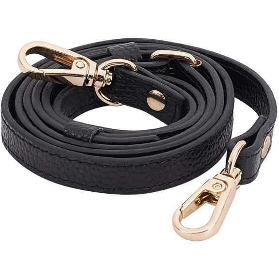 Leather Adjustable Crossbody Replacement Straps Cowhide Leather Purse Strap Handles For Black DIY